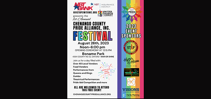 Chenango County Pride Alliance To Hold First Festival In Oxford
